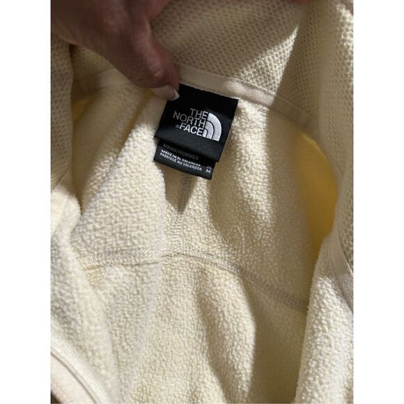 The North Face Glacier 100 beige hiking fleece 1/4 zip pullover sweater - Picture 7 of 10